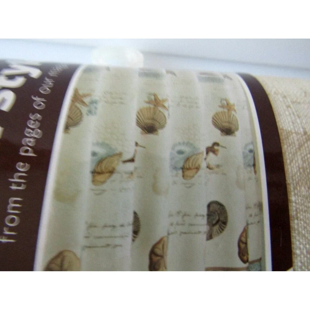New Better Homes & Gardens Coastal Fabric Shower Curtain 72